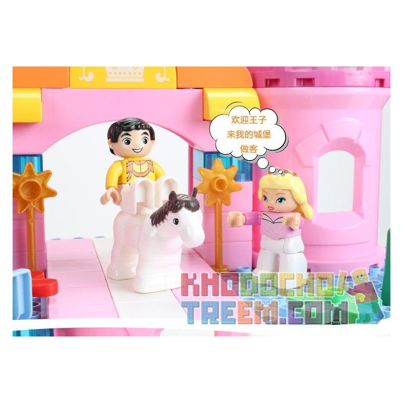 FEELO 1617 Xếp hình kiểu    Castle Of Princess Sleeping In The Forest Lâu đài Của Công Chúa Ngủ Trong Rừng 67 khối