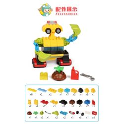 FEELO 1607 Xếp hình kiểu    Alien Robot Wall - E Robot Ngoài Hành Tinh Wall - E 65 khối