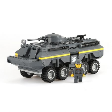 WANGE 3661 non  XE BỌC THÉP CHIẾN ĐẤU bộ đồ chơi xếp lắp ráp ghép mô hình Military Army LEGION AMOURED VEHICLE Quân Sự Bộ Đội 384 khối
