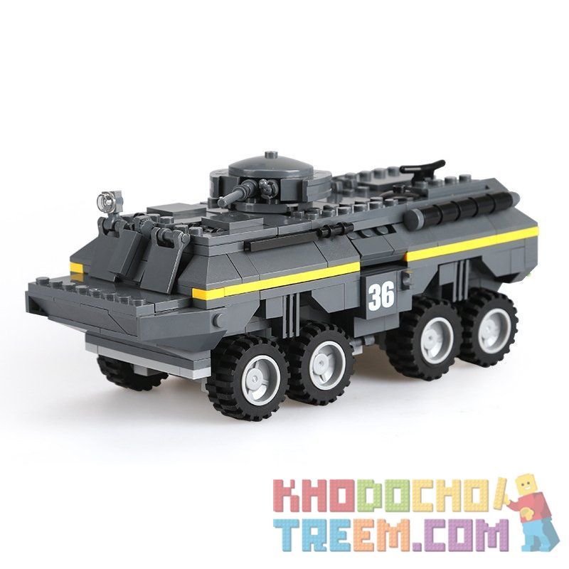 WANGE 3661 non  XE BỌC THÉP CHIẾN ĐẤU bộ đồ chơi xếp lắp ráp ghép mô hình Military Army LEGION AMOURED VEHICLE Quân Sự Bộ Đội 384 khối