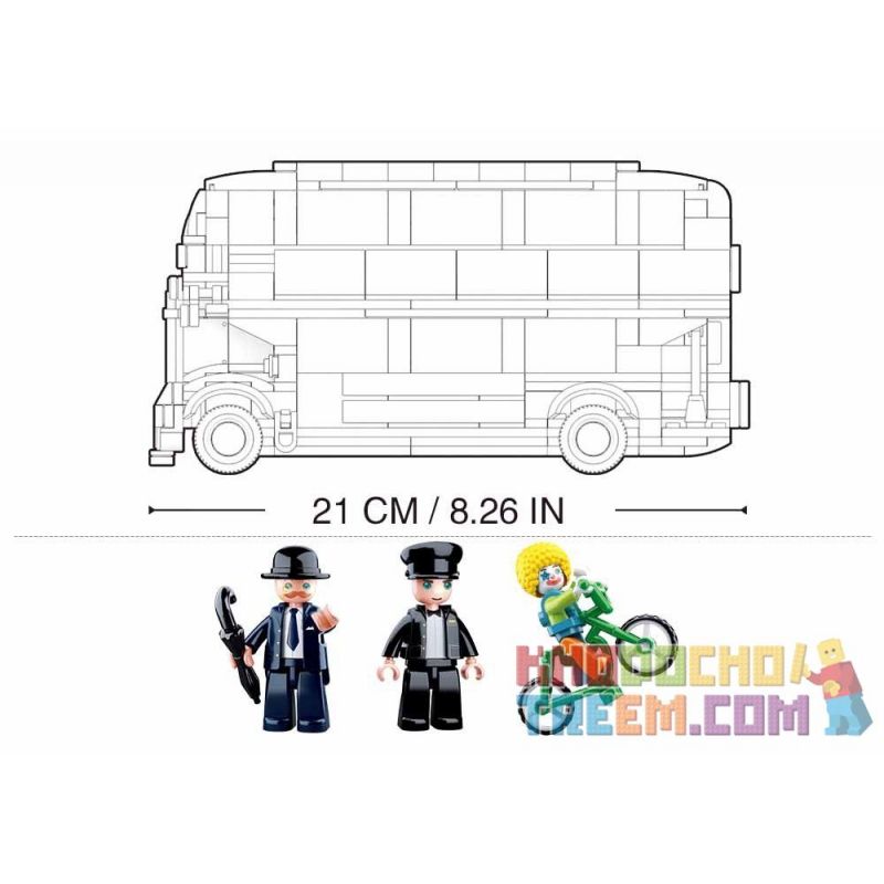 SLUBAN M38-B0708 B0708 0708 M38B0708 38-B0708 non  XE BUÝT LUÂN ĐÔN MÀU ĐỎ bộ đồ chơi xếp lắp ráp ghép mô hình Racers MODEL BRICKS Đua Tốc Độ 382 khối