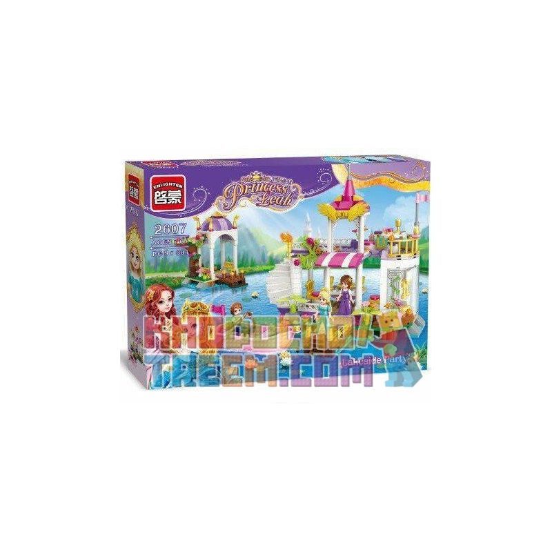 Enlighten 2607 Qman 2607 non  GIẤC MƠ CÔNG CHÚA VỀ BỮA TIỆC BÊN VƯỜN HỒ WONDERLAND bộ đồ chơi xếp lắp ráp ghép mô hình Prinecess Leah PRINECESS LEAH LAKESIDE PARTY Công Chúa Leah 358 khối