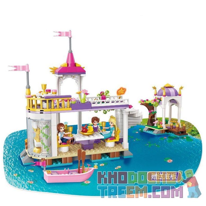 Enlighten 2607 Qman 2607 non  GIẤC MƠ CÔNG CHÚA VỀ BỮA TIỆC BÊN VƯỜN HỒ WONDERLAND bộ đồ chơi xếp lắp ráp ghép mô hình Prinecess Leah PRINECESS LEAH LAKESIDE PARTY Công Chúa Leah 358 khối