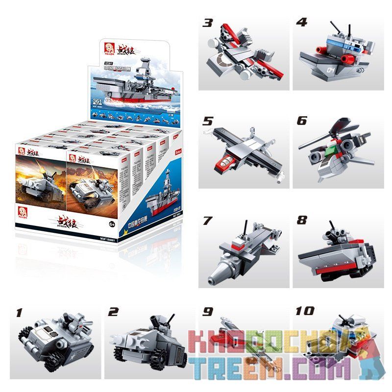 SLUBAN M38 non  HÀNG KHÔNG MẪU HẠM TRUNG QUỐC 10 TRONG bộ đồ chơi xếp lắp ráp ghép mô hình Military Army Quân Sự Bộ Đội 361 khối