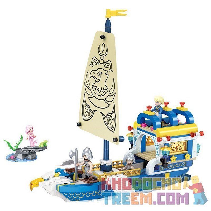 Winner 5010 Xếp hình kiểu Lego MERMAID Wei Mei Fish Flying Eagle Ship Du Thuyền Hoàng Gia Của Hoàng Tử 361 khối