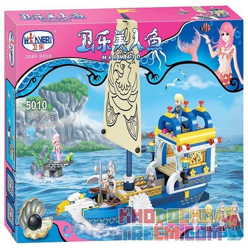 Winner 5010 non  DU THUYỀN HOÀNG GIA CỦA TỬ bộ đồ chơi xếp lắp ráp ghép mô hình Mermaid Nàng Tiên Cá 361 khối