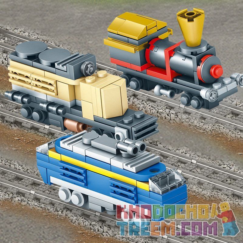 Kazi KY98222 98222 non  XE LỬA SÁNG TẠO THÀNH PHỐ bộ đồ chơi xếp lắp ráp ghép mô hình Mini Modular Đường Phố Thu Nhỏ 354 khối