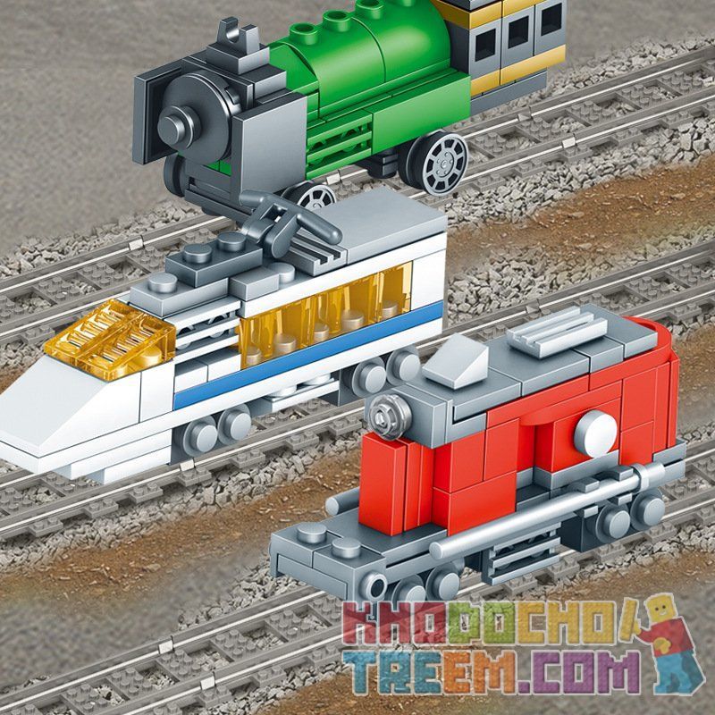 Kazi KY98222 98222 non  XE LỬA SÁNG TẠO THÀNH PHỐ bộ đồ chơi xếp lắp ráp ghép mô hình Mini Modular Đường Phố Thu Nhỏ 354 khối