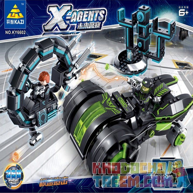 Kazi KY6602 6602 non Lego RƯỢT ĐUỔI TỐC ĐỘ bộ đồ chơi xếp lắp ráp ghép mô hình X Agents X-AGENTS Đội Hành Động X 359 khối