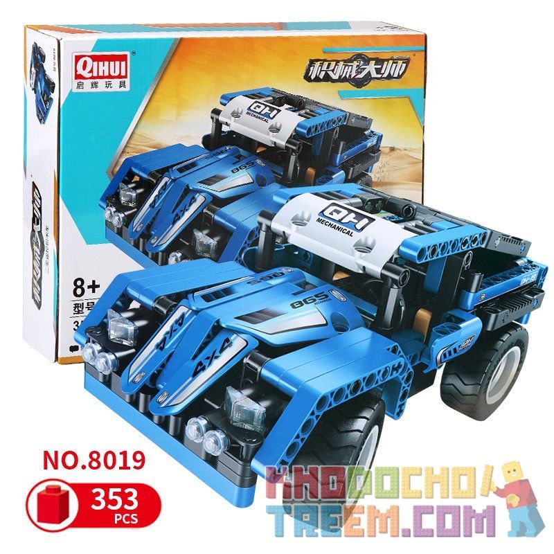 QIHUI 8019 non  XE Ô TÔ ĐỊA HÌNH BÁN TẢI ĐIỀU KHIỂN TỪ XA bộ đồ chơi xếp lắp ráp ghép mô hình  Kỹ Thuật Công Nghệ Cao Mô Hình Phương Tiện 353 khối