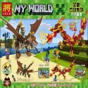 LELE 33069-1 33069-2 33069 non Lego THUNG LŨNG RỒNG SERENITY SHADOW BLUE DRAGON BLAZING bộ đồ chơi xếp lắp ráp ghép mô hình Minecraft MY WORLD Game Xây Dựng 352 khối