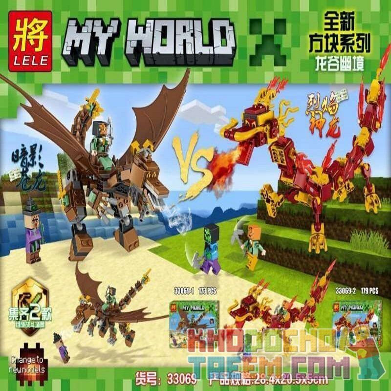 LELE 33069 33069-1 33069-2 Xếp hình kiểu Lego MINECRAFT MY WORLD Dragon Valley Focus Shadow Canglong Flame God Dragon Thung Lũng Rồng Serenity Shadow Blue Dragon Blazing Dragon gồm 2 hộp nhỏ 352 khối LELE 33069 33069-1 33069-2 Xếp hình kiểu Lego MINECRAFT MY WORLD Dragon Valley Focus Shadow Canglong Flame God Dragon Thung Lũng Rồng Serenity Shadow Blue Dragon Blazing Dragon gồm 2 hộp nhỏ 352 khối