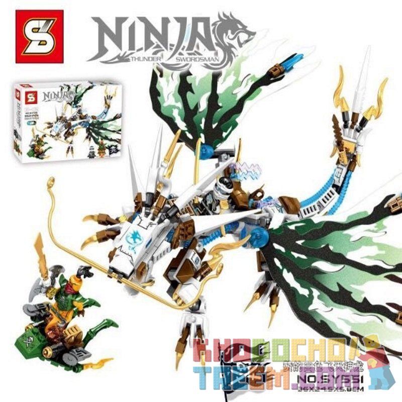 SHENG YUAN SY SY551 non Lego RỒNG BAY TRẮNG bộ đồ chơi xếp lắp ráp ghép mô hình The Lego Ninjago Movie WHITE DRAGON Ninja Lốc Xoáy 352 khối