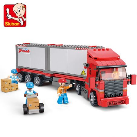 SLUBAN M38-B0338 B0338 0338 M38B0338 38-B0338 non  XE TẢI CHỞ HÀNG ĐÔI HATCHBACK bộ đồ chơi xếp lắp ráp ghép mô hình City Thành Phố 345 khối