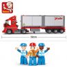 SLUBAN M38-B0338 B0338 0338 M38B0338 38-B0338 non  XE TẢI CHỞ HÀNG ĐÔI HATCHBACK bộ đồ chơi xếp lắp ráp ghép mô hình City Thành Phố 345 khối