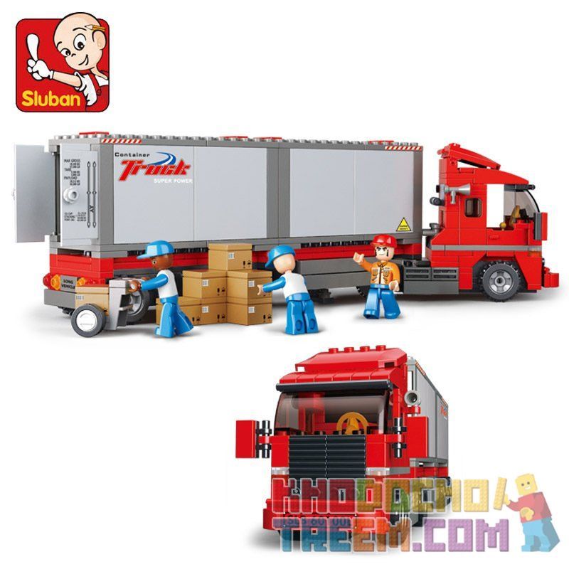 SLUBAN M38-B0338 B0338 0338 M38B0338 38-B0338 non  XE TẢI CHỞ HÀNG ĐÔI HATCHBACK bộ đồ chơi xếp lắp ráp ghép mô hình City Thành Phố 345 khối