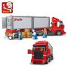 SLUBAN M38-B0338 B0338 0338 M38B0338 38-B0338 non  XE TẢI CHỞ HÀNG ĐÔI HATCHBACK bộ đồ chơi xếp lắp ráp ghép mô hình City Thành Phố 345 khối
