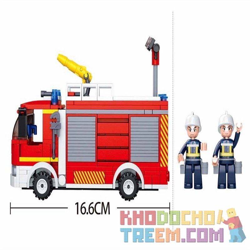SLUBAN M38-B0626 B0626 0626 M38B0626 38-B0626 non  XE CỨU HỎA JUG bộ đồ chơi xếp lắp ráp ghép mô hình Fire Rescure WATER TANKER FIRE TRUCK 343 khối