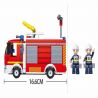 SLUBAN M38-B0626 B0626 0626 M38B0626 38-B0626 non  XE CỨU HỎA JUG bộ đồ chơi xếp lắp ráp ghép mô hình Fire Rescure WATER TANKER FIRE TRUCK 343 khối