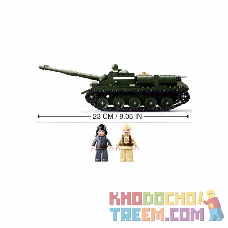 SLUBAN M38-B0687 B0687 0687 M38B0687 38-B0687 non  XE TĂNG SU 65 bộ đồ chơi xếp lắp ráp ghép mô hình World War Ii SU-85 TANK DESTROYER Chiến Tranh Thế Giới Thứ 2 338 khối