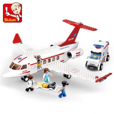 SLUBAN M38-B0370 B0370 0370 M38B0370 38-B0370 non  MÁY BAY CỨU THƯƠNG bộ đồ chơi xếp lắp ráp ghép mô hình City AVIATION Thành Phố 335 khối