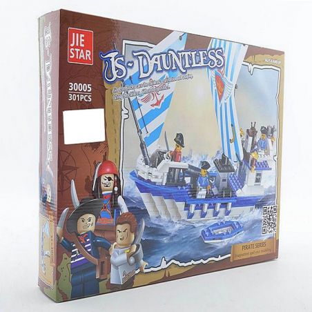 JIE STAR 30005 Xếp hình kiểu  PIRATES OF THE CARIBBEAN Dauntless Thuyền Cướp Biển 339 khối
