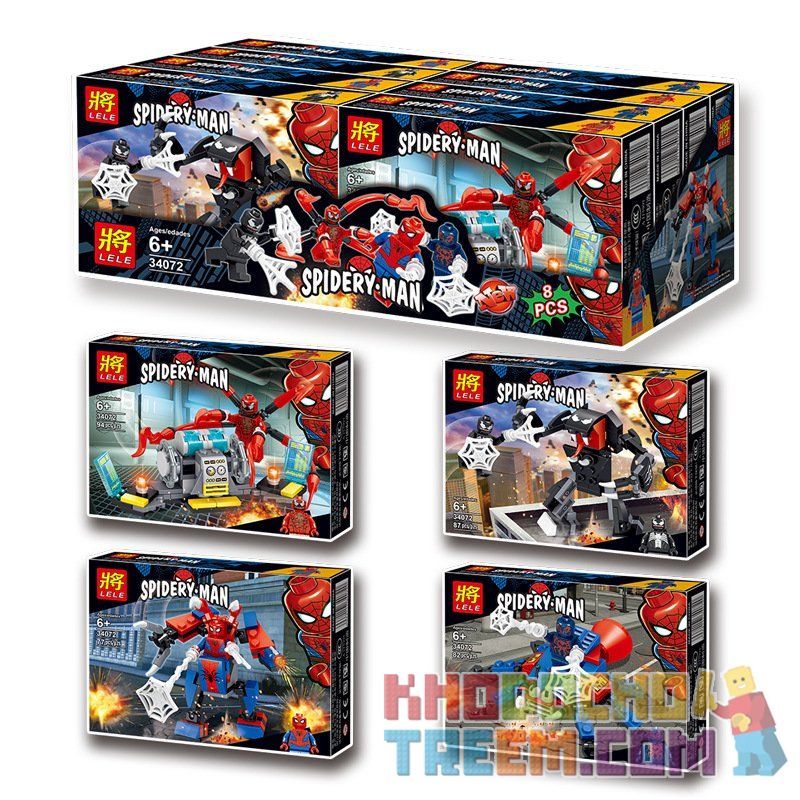 LELE 34072 34072-1 34072-2 34072-3 34072-4 Xếp hình kiểu Lego SPIDER-MAN Spider-Man bộ giáp của người nhện gồm 4 hộp nhỏ 340 khối LELE 34072 34072-1 34072-2 34072-3 34072-4 Xếp hình kiểu Lego SPIDER-MAN Spider-Man bộ giáp của người nhện gồm 4 hộp nhỏ 340 khối