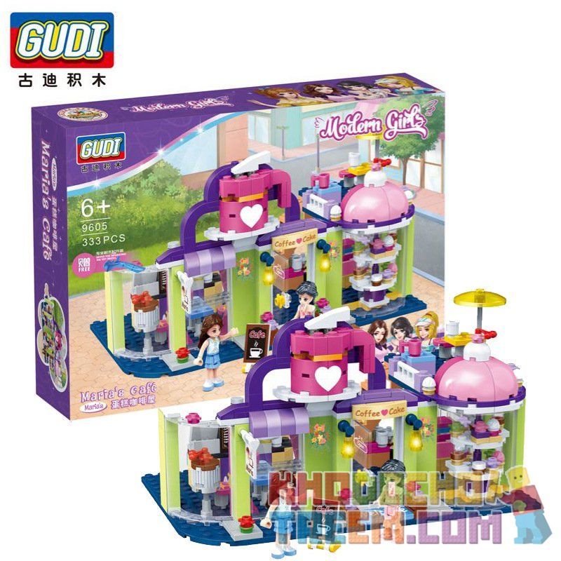 GUDI 9605 non  QUÁN CÀ PHÊ NHỎ CỦA MARIA bộ đồ chơi xếp lắp ráp ghép mô hình Modern Girls MODERN GIRLS MARIA'S CAFE Những Cô Gái Hiện Đại 333 khối