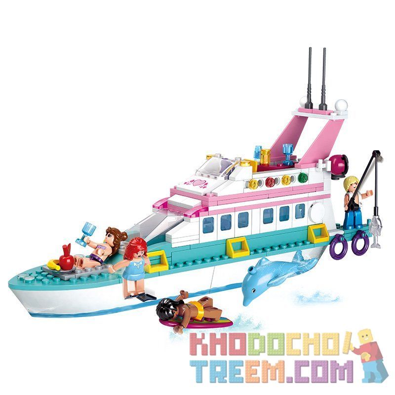 SLUBAN M38-B0609 B0609 0609 M38B0609 38-B0609 Xếp hình kiểu Lego GIRL'S DREAM Luxury Tacht Pink Dream Dolphin Bay Luxury Boat Du Thuyền 328 khối SLUBAN M38-B0609 B0609 0609 M38B0609 38-B0609 Xếp hình kiểu Lego GIRL'S DREAM Luxury Tacht Pink Dream Dolphin Bay Luxury Boat Du Thuyền 328 khối