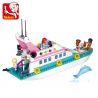 SLUBAN M38-B0609 B0609 0609 M38B0609 38-B0609 non  DU THUYỀN bộ đồ chơi xếp lắp ráp ghép mô hình Girl's Dream LUXURY TACHT Giấc Mơ Con Gái 328 khối