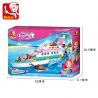 SLUBAN M38-B0609 B0609 0609 M38B0609 38-B0609 non  DU THUYỀN bộ đồ chơi xếp lắp ráp ghép mô hình Girl's Dream LUXURY TACHT Giấc Mơ Con Gái 328 khối