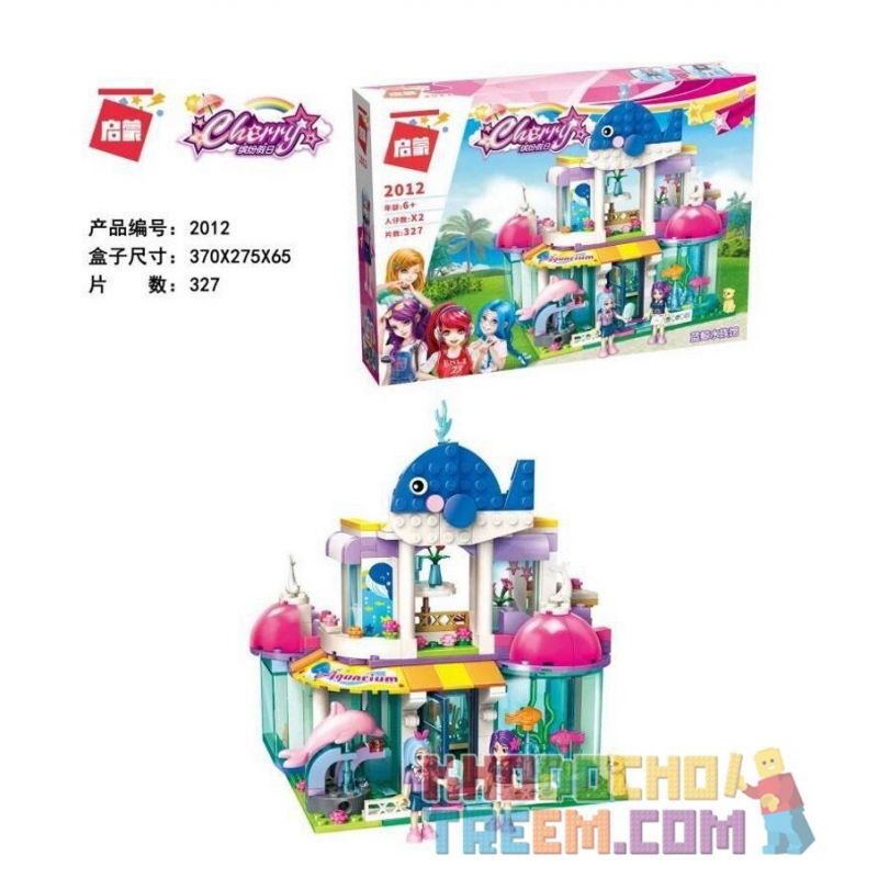 Enlighten 2012 Qman 2012 non  THỦY CUNG CÁ VOI XANH bộ đồ chơi xếp lắp ráp ghép mô hình Cherry Cô Nàng Ngọt Ngào 327 khối