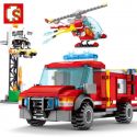 SEMBO 603035 non Lego MÁY BAY TRỰC THĂNG CHỮA CHÁY bộ đồ chơi xếp lắp ráp ghép mô hình Fire Rescure FIRE FRONTLINE Cứu Hỏa 317 khối