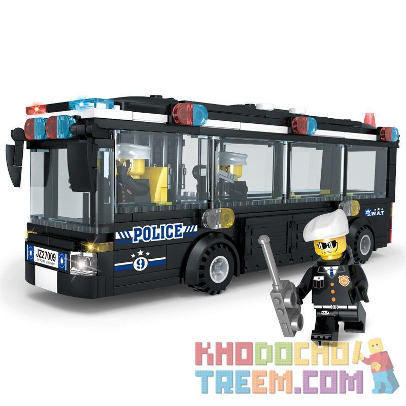 LE DI PIN 27009 Xếp hình kiểu Lego SWAT SPECIAL FORCE SWAT Bus Xe Bus SWAT 330 khối