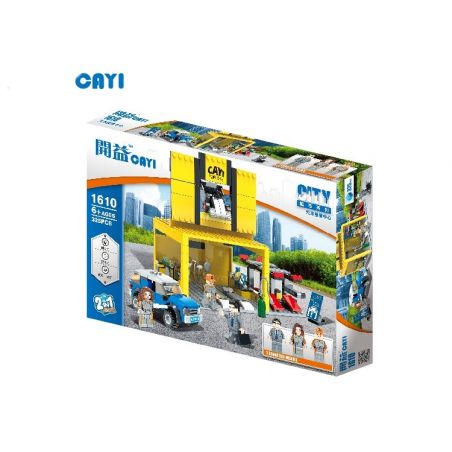 CAYI 1610 non  TRUNG TÂM SỬA CHỮA Ô TÔ bộ đồ chơi xếp lắp ráp ghép mô hình City Thành Phố 325 khối