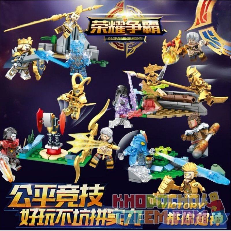SEMBO 11842 11843 11844 11845 Xếp hình kiểu Lego KING OF GLORY HEGEMONY Glory For Hegemony Minifigure Battle Scene 4 Types Minifigure Cảnh Chiến đấu 4 Loại gồm 4 hộp nhỏ 329 khối SEMBO 11842 11843 11844 11845 Xếp hình kiểu Lego KING OF GLORY HEGEMONY Glory For Hegemony Minifigure Battle Scene 4 Types Minifigure Cảnh Chiến đấu 4 Loại gồm 4 hộp nhỏ 329 khối