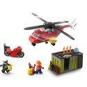 QIZHILE 21004 Xếp hình kiểu Lego CLASSIC Fire Helicopter Trực Thăng Cứu Hỏa 310 khối
