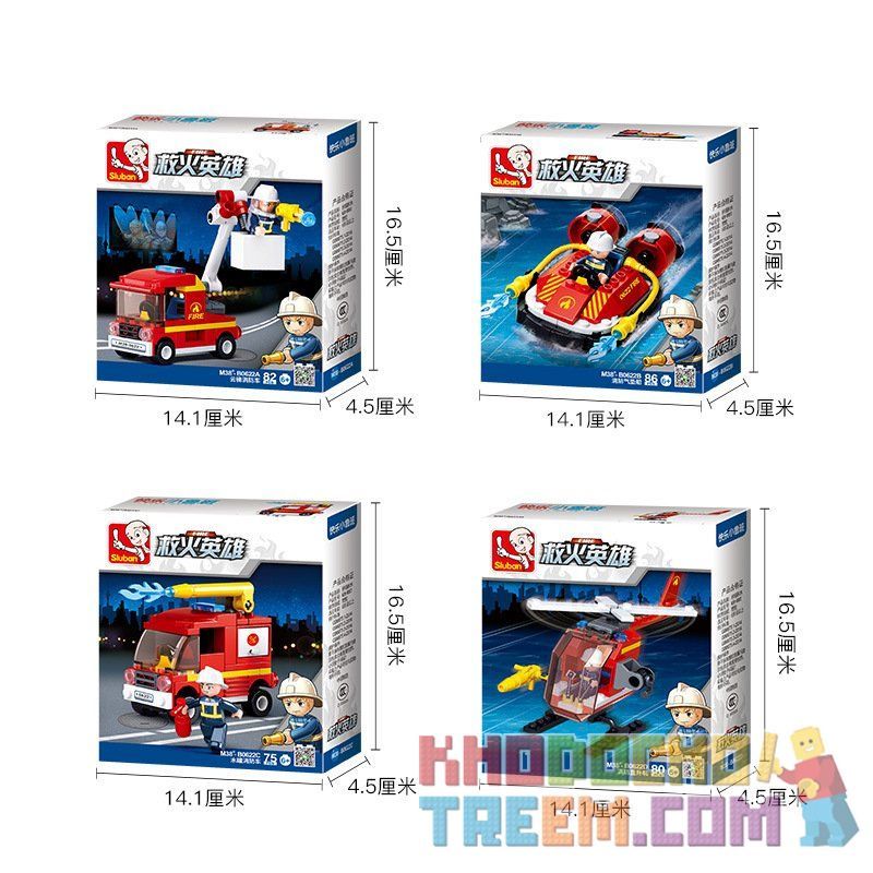 SLUBAN M38 non  PHƯƠNG TIỆN 4 LOẠI XE CỨU HỎA THANG THỦY PHI CƠ TRỰC THĂNG bộ đồ chơi xếp lắp ráp ghép mô hình Fire Rescure 323 khối SLUBAN M38 non  PHƯƠNG TIỆN 4 LOẠI XE CỨU HỎA THANG THỦY PHI CƠ TRỰC THĂNG bộ đồ chơi xếp lắp ráp ghép mô hình Fire Rescure 323 khối