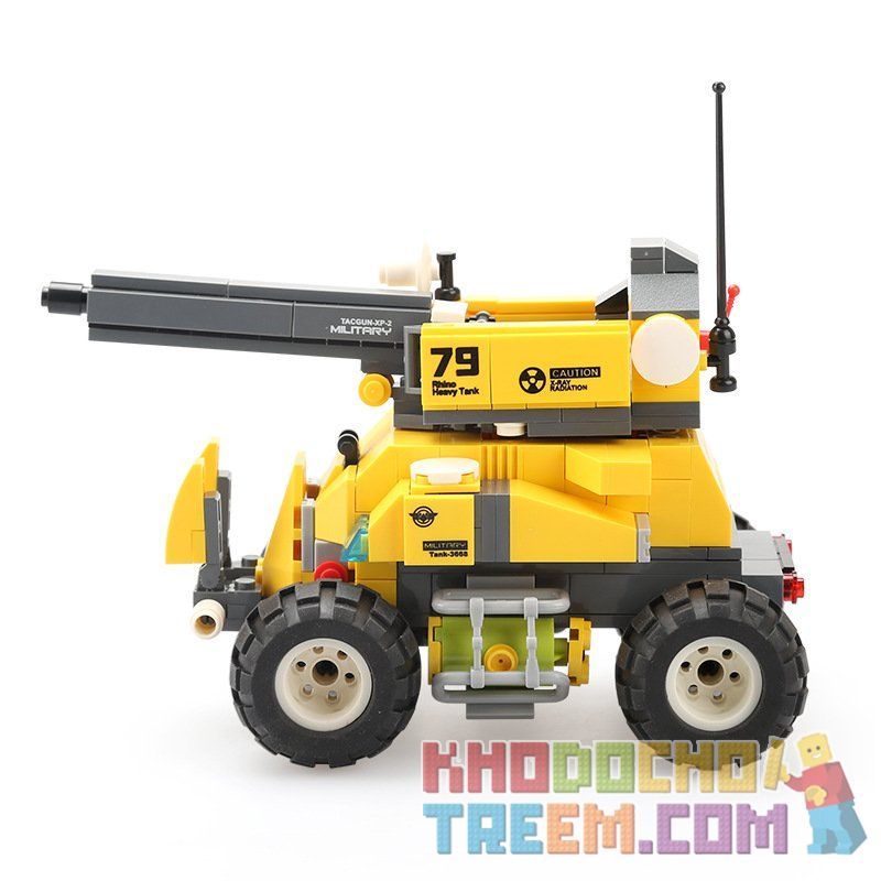WANGE 3668 non  XE TĂNG RHINOCEROS bộ đồ chơi xếp lắp ráp ghép mô hình Advanced Military ADVANCED MILITARY RHINO HEAVY TANK Quân Đội Công Nghệ Cao 322 khối