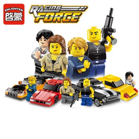 Enlighten 1225 1226 1227 1228 Qman 1225 1226 1227 1228 non  FAST AND FURIOUS CAR 4 bộ đồ chơi xếp lắp ráp ghép mô hình Racing RACING FORCE FAST FURIOUS Cuộc Đua 318 khối
