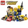 Enlighten 1225 1226 1227 1228 Qman 1225 1226 1227 1228 non  FAST AND FURIOUS CAR 4 bộ đồ chơi xếp lắp ráp ghép mô hình Racing RACING FORCE FAST FURIOUS Cuộc Đua 318 khối