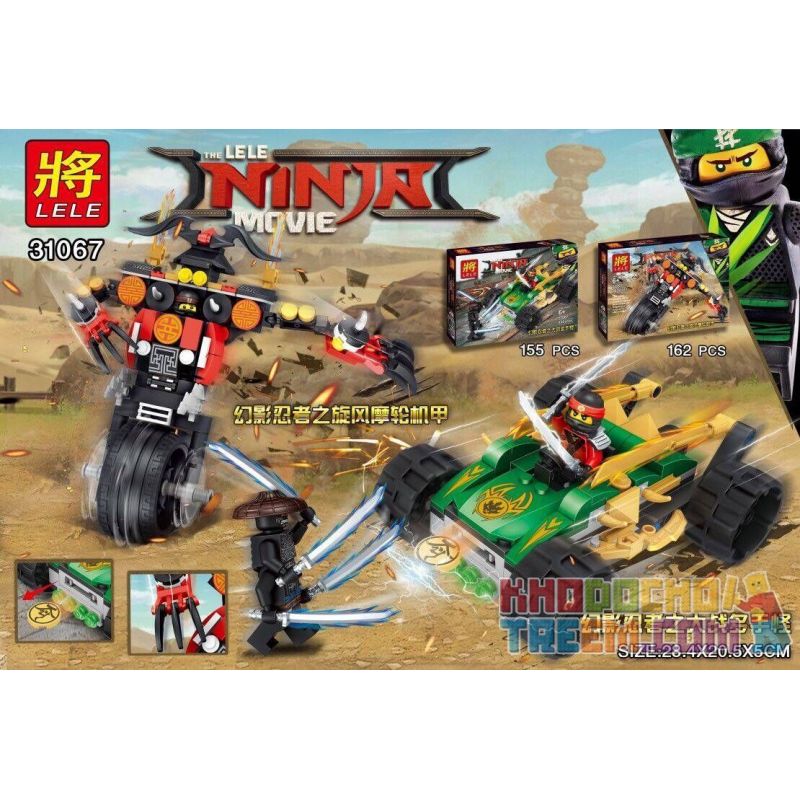 LELE 31067A 31067B 31067 non Lego PHANTOM NINJA: CYCLONE MECH bộ đồ chơi xếp lắp ráp ghép mô hình The Lego Ninjago Movie THE LELE NINJA MOVIE Ninja Lốc Xoáy 317 khối