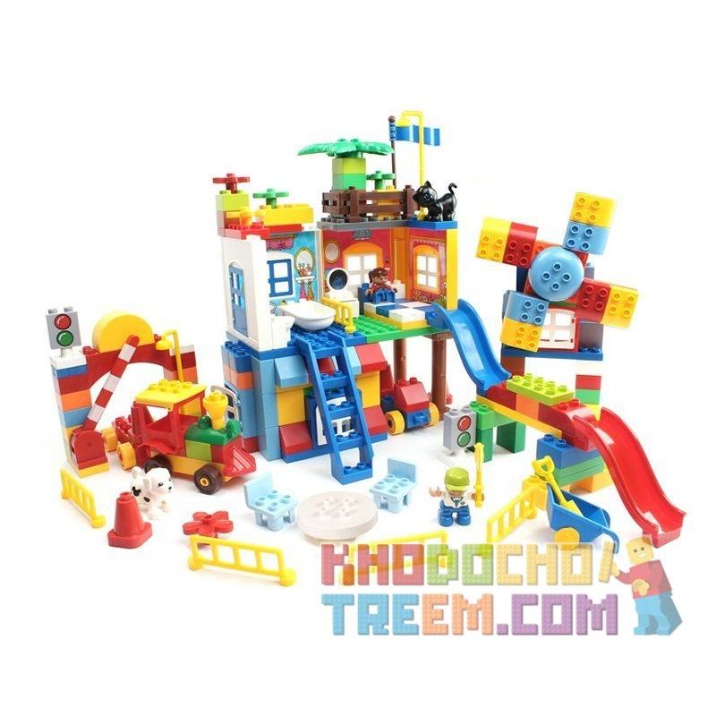 Feelo 1623A Xếp hình kiểu LEGO Duplo Smart windmill train station ga tàu hỏa cối xay gió thông minh 200 khối Feelo 1623A Xếp hình kiểu LEGO Duplo Smart windmill train station ga tàu hỏa cối xay gió thông minh 200 khối