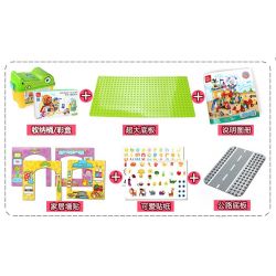 FEELO 1623B Xếp hình kiểu    Amusement Park Model Lắp Ráp Mô Hình Khu Vui Chơi 158 khối