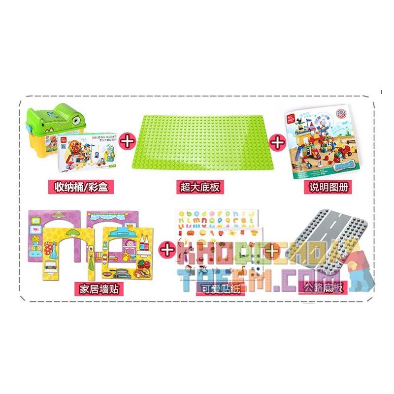 FEELO 1623B Xếp hình kiểu    Amusement Park Model Lắp Ráp Mô Hình Khu Vui Chơi 158 khối