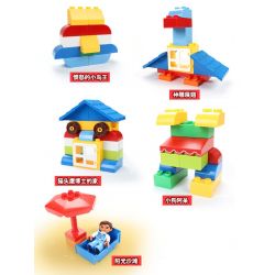 FEELO 1623B Xếp hình kiểu    Amusement Park Model Lắp Ráp Mô Hình Khu Vui Chơi 158 khối