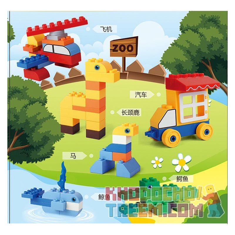 FEELO 1623B Xếp hình kiểu    Amusement Park Model Lắp Ráp Mô Hình Khu Vui Chơi 158 khối