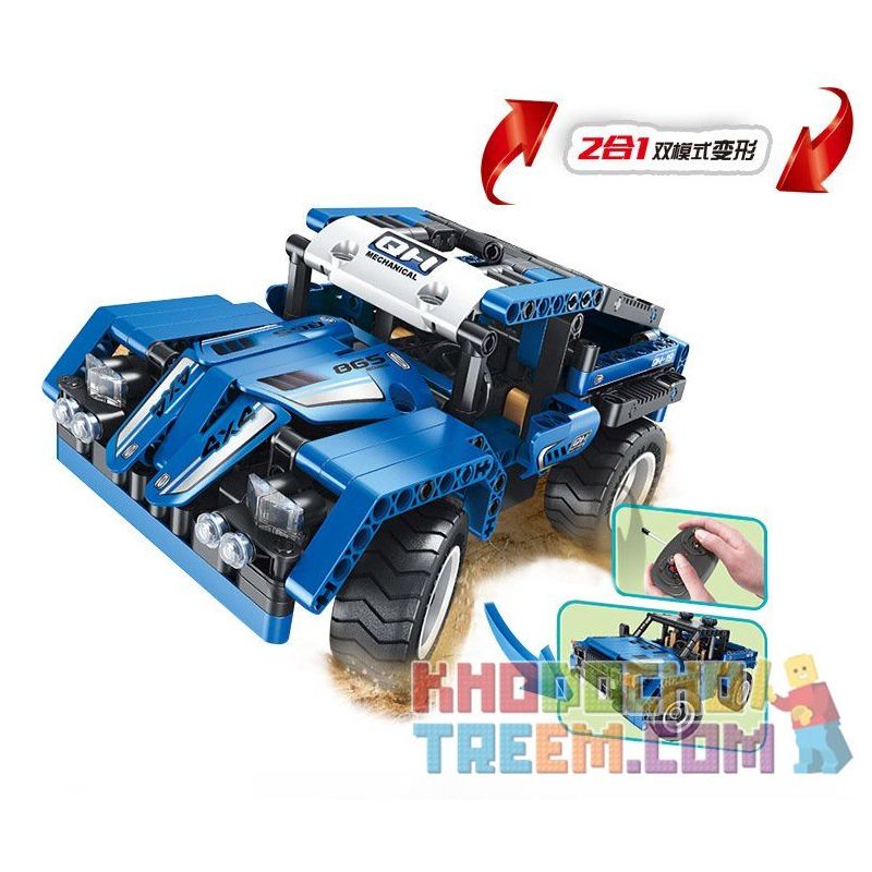 QIHUI 8019 non  XE Ô TÔ ĐỊA HÌNH BÁN TẢI ĐIỀU KHIỂN TỪ XA bộ đồ chơi xếp lắp ráp ghép mô hình  Kỹ Thuật Công Nghệ Cao Mô Hình Phương Tiện 353 khối