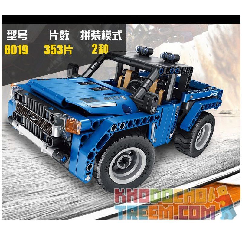 QIHUI 8019 non  XE Ô TÔ ĐỊA HÌNH BÁN TẢI ĐIỀU KHIỂN TỪ XA bộ đồ chơi xếp lắp ráp ghép mô hình  Kỹ Thuật Công Nghệ Cao Mô Hình Phương Tiện 353 khối