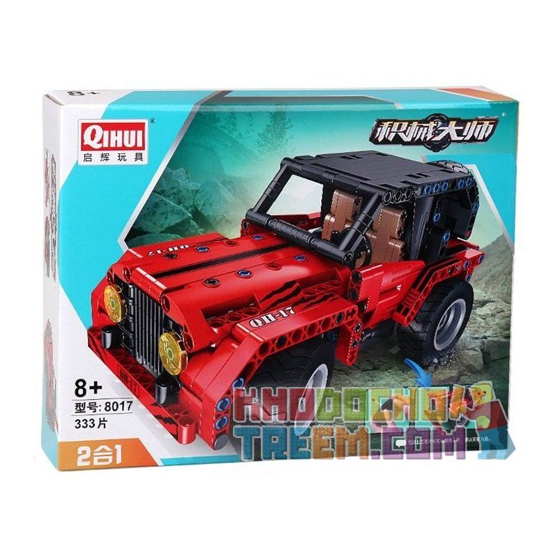 QIHUI 8017 non Lego XE SUV JEEP ĐỎ bộ đồ chơi xếp lắp ráp ghép mô hình Technic Kỹ Thuật Công Nghệ Cao Mô Hình Phương Tiện 333 khối